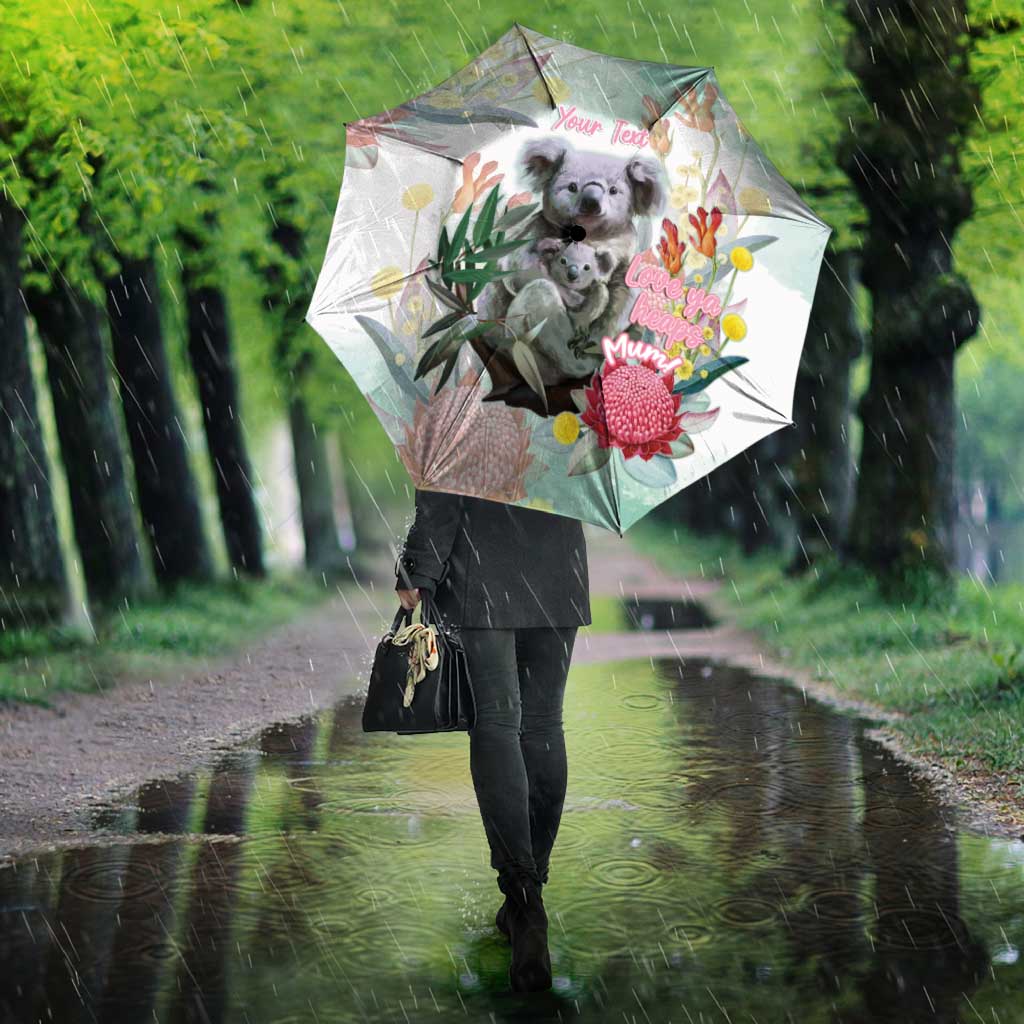 Koala Australia Mother's Day Personalised Umbrella Love ya Heaps Mum Watercolor