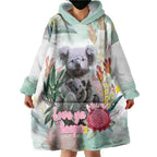 Koala Australia Mother's Day Personalised Wearable Blanket Hoodie Love ya Heaps Mum Watercolor