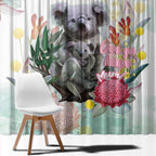 Koala Australia Mother's Day Personalised Window Curtain Love ya Heaps Mum Watercolor