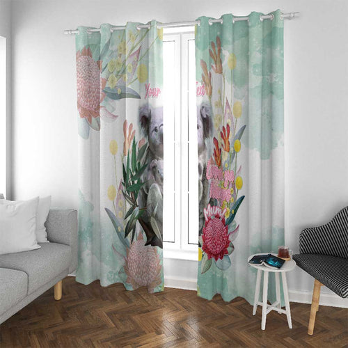 Koala Australia Mother's Day Personalised Window Curtain Love ya Heaps Mum Watercolor