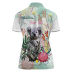 Koala Australia Mother's Day Personalised Women Polo Shirt Love ya Heaps Mum Watercolor