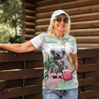 Koala Australia Mother's Day Personalised Women Polo Shirt Love ya Heaps Mum Watercolor