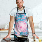 Koala Mum Australia Mother's Day Personalised Apron Pink and Blue Aboriginal Art
