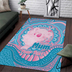 Koala Mum Australia Mother's Day Personalised Area Rug Pink and Blue Aboriginal Art