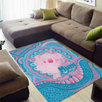Koala Mum Australia Mother's Day Personalised Area Rug Pink and Blue Aboriginal Art