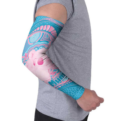 Koala Mum Australia Mother's Day Personalised Arm Sleeves Pink and Blue Aboriginal Art