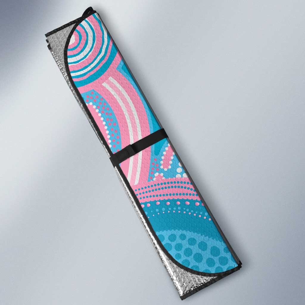 Koala Mum Australia Mother's Day Personalised Auto Sun Shade Pink and Blue Aboriginal Art