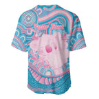 Koala Mum Australia Mother's Day Personalised Baseball Jersey Pink and Blue Aboriginal Art