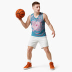 Koala Mum Australia Mother's Day Personalised Basketball Jersey Pink and Blue Aboriginal Art