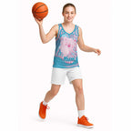 Koala Mum Australia Mother's Day Personalised Basketball Jersey Pink and Blue Aboriginal Art