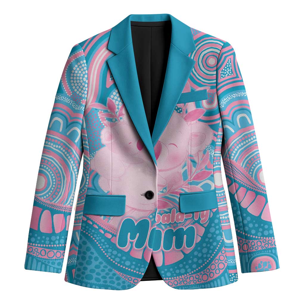 Koala Mum Australia Mother's Day Personalised Blazer Pink and Blue Aboriginal Art