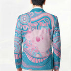 Koala Mum Australia Mother's Day Personalised Blazer Pink and Blue Aboriginal Art