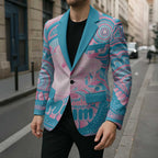 Koala Mum Australia Mother's Day Personalised Blazer Pink and Blue Aboriginal Art