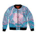 Koala Mum Australia Mother's Day Personalised Bomber Jacket Pink and Blue Aboriginal Art