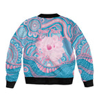 Koala Mum Australia Mother's Day Personalised Bomber Jacket Pink and Blue Aboriginal Art