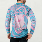 Koala Mum Australia Mother's Day Personalised Button Sweatshirt Pink and Blue Aboriginal Art