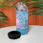 Koala Mum Australia Mother's Day Personalised 4 in 1 Can Cooler Tumbler Pink and Blue Aboriginal Art