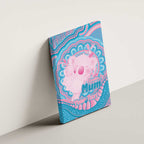 Koala Mum Australia Mother's Day Personalised Canvas Wall Art Pink and Blue Aboriginal Art