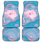Koala Mum Australia Mother's Day Personalised Car Mats Pink and Blue Aboriginal Art