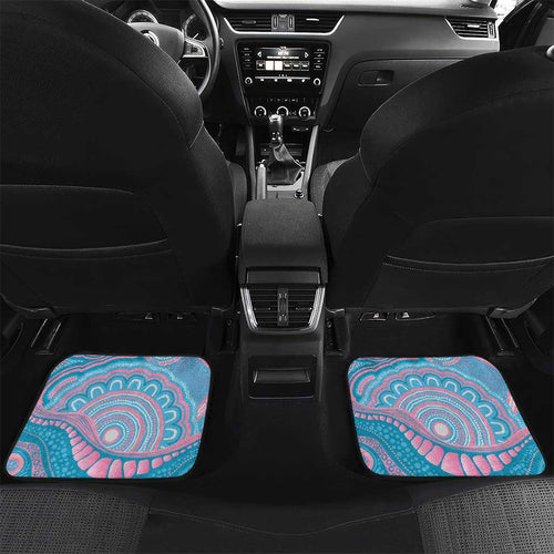Koala Mum Australia Mother's Day Personalised Car Mats Pink and Blue Aboriginal Art