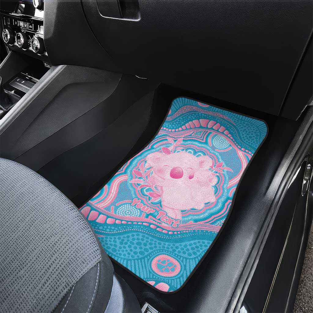 Koala Mum Australia Mother's Day Personalised Car Mats Pink and Blue Aboriginal Art