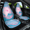 Koala Mum Australia Mother's Day Personalised Car Seat Cover Pink and Blue Aboriginal Art