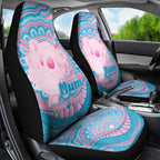 Koala Mum Australia Mother's Day Personalised Car Seat Cover Pink and Blue Aboriginal Art