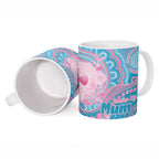 Koala Mum Australia Mother's Day Personalised Ceramic Mug Pink and Blue Aboriginal Art