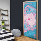 Koala Mum Australia Mother's Day Personalised Door Cover Pink and Blue Aboriginal Art