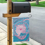 Koala Mum Australia Mother's Day Personalised Garden Flag Pink and Blue Aboriginal Art