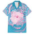 Koala Mum Australia Mother's Day Personalised Hawaiian Shirt Pink and Blue Aboriginal Art