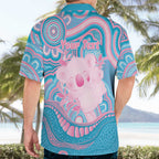 Koala Mum Australia Mother's Day Personalised Hawaiian Shirt Pink and Blue Aboriginal Art