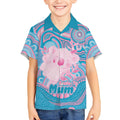 Koala Mum Australia Mother's Day Personalised Kid Hawaiian Shirt Pink and Blue Aboriginal Art