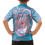 Koala Mum Australia Mother's Day Personalised Kid Hawaiian Shirt Pink and Blue Aboriginal Art