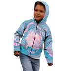 Koala Mum Australia Mother's Day Personalised Kid Hoodie Pink and Blue Aboriginal Art