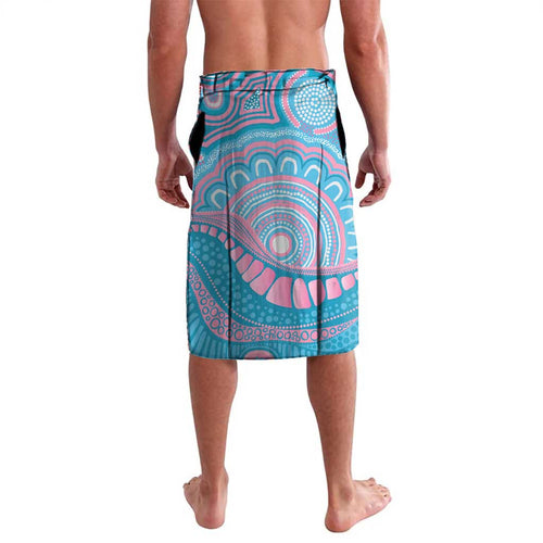 Koala Mum Australia Mother's Day Personalised Lavalava Pink and Blue Aboriginal Art