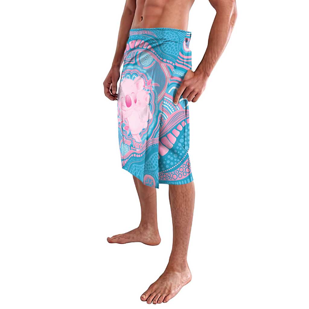 Koala Mum Australia Mother's Day Personalised Lavalava Pink and Blue Aboriginal Art