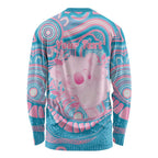 Koala Mum Australia Mother's Day Personalised Long Sleeve Shirt Pink and Blue Aboriginal Art