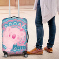 Koala Mum Australia Mother's Day Personalised Luggage Cover Pink and Blue Aboriginal Art