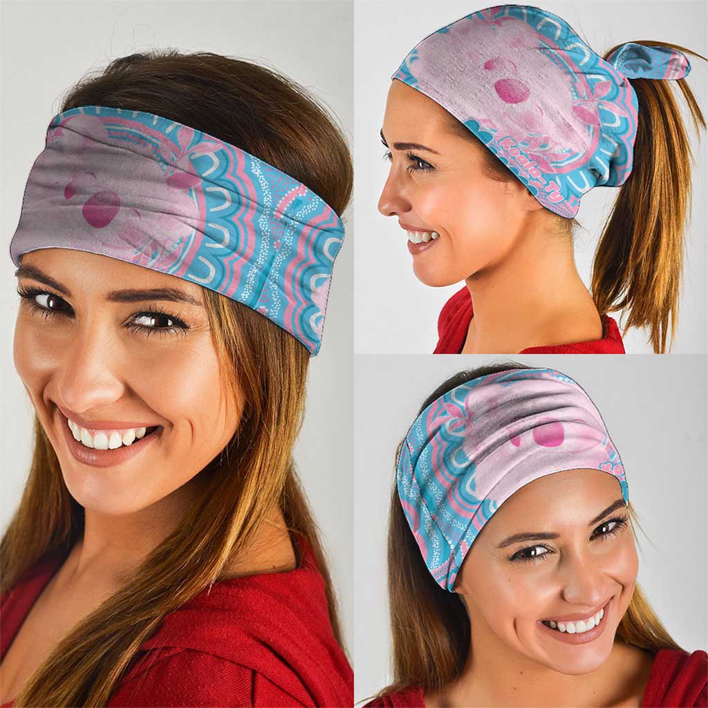 Koala Mum Australia Mother's Day Personalised Neck Gaiter Pink and Blue Aboriginal Art