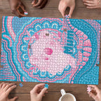 Koala Mum Australia Mother's Day Personalised Puzzle Pink and Blue Aboriginal Art