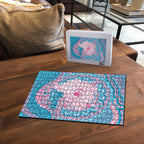 Koala Mum Australia Mother's Day Personalised Puzzle Pink and Blue Aboriginal Art