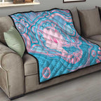 Koala Mum Australia Mother's Day Personalised Quilt Pink and Blue Aboriginal Art