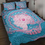 Koala Mum Australia Mother's Day Personalised Quilt Bed Set Pink and Blue Aboriginal Art