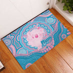 Koala Mum Australia Mother's Day Personalised Rubber Doormat Pink and Blue Aboriginal Art