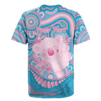 Koala Mum Australia Mother's Day Personalised Rugby Jersey Pink and Blue Aboriginal Art