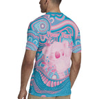 Koala Mum Australia Mother's Day Personalised Rugby Jersey Pink and Blue Aboriginal Art