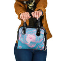 Koala Mum Australia Mother's Day Personalised Shoulder Handbag Pink and Blue Aboriginal Art