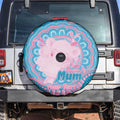 Koala Mum Australia Mother's Day Personalised Spare Tire Cover Pink and Blue Aboriginal Art
