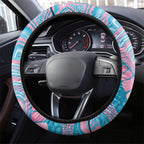 Koala Mum Australia Mother's Day Steering Wheel Cover Pink and Blue Aboriginal Art